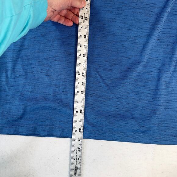 Travis Mathew Golf Polo Shirt Men's 2XL "Textured" Blue w/ Company Branding - Picture 11 of 13